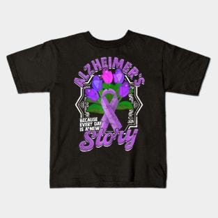 Alzheimer's, Every Day is a New Story Alzheimers Supportive Kids T-Shirt